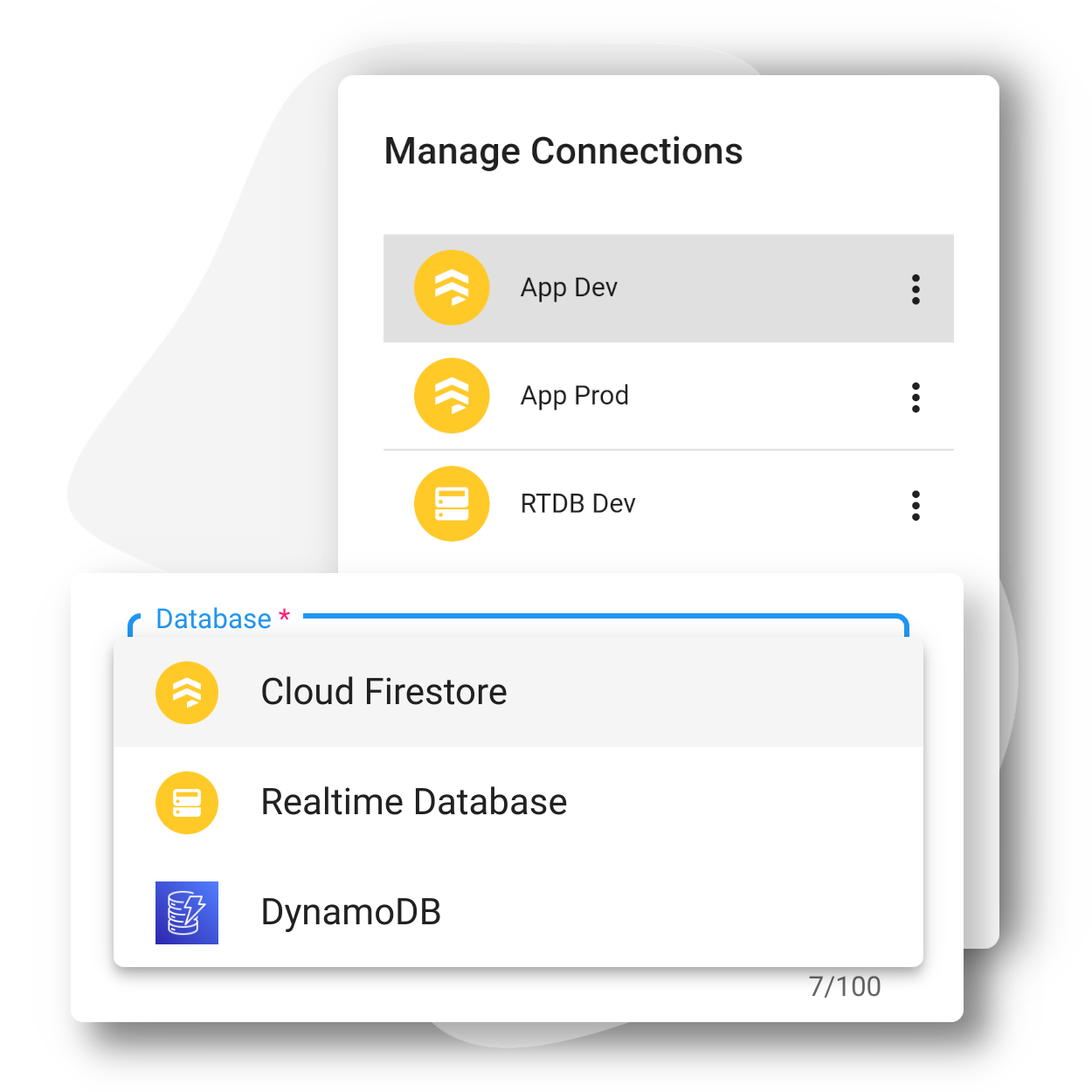 Manage connections to your databases